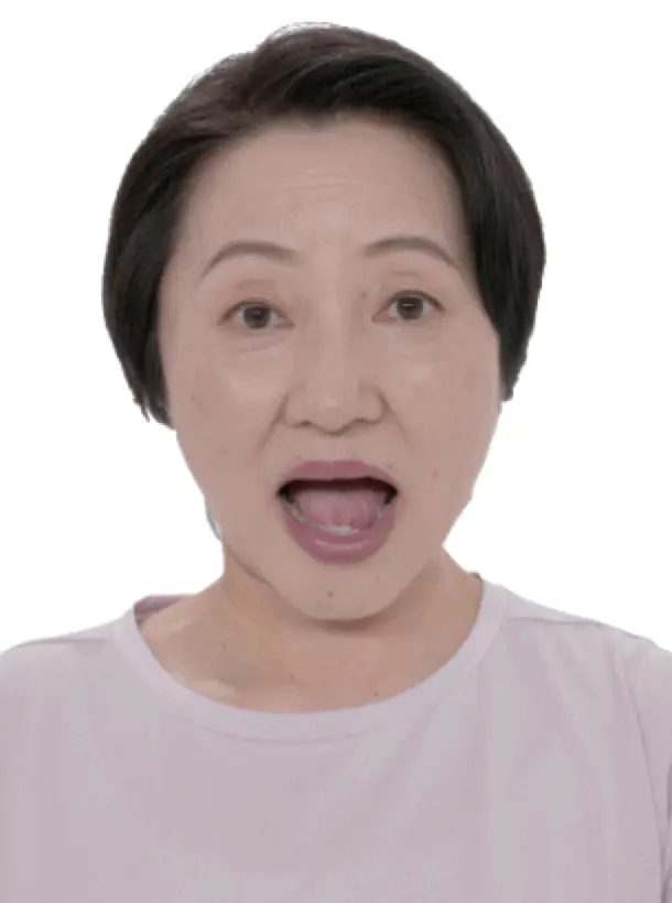 动作⑥:口部体操(口部特写示范)